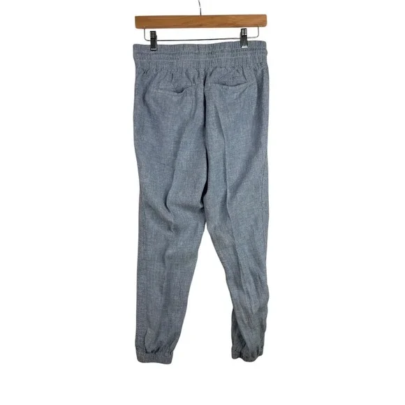 Athleta 100% Linen Cabo Jogger Pants size 2 Light Blue - Picture 6 of 9